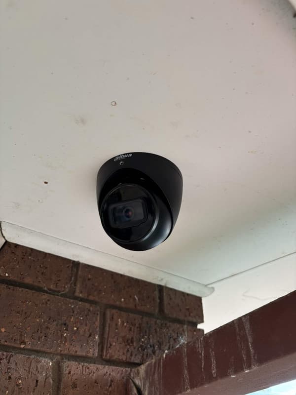 Atlas Sec installation — Turret camera, eave mount